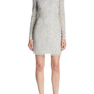 Aidan Mattox Embellished V-Back Dress
